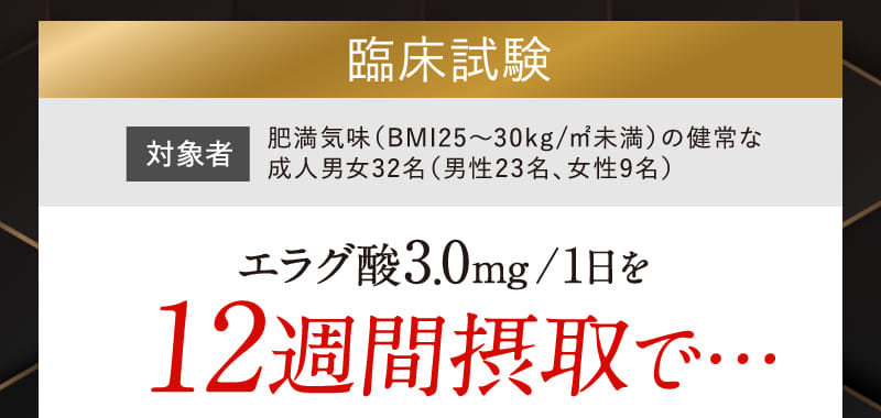 臨床試験 エラグ酸3.0mg/1日を12週間摂取で…